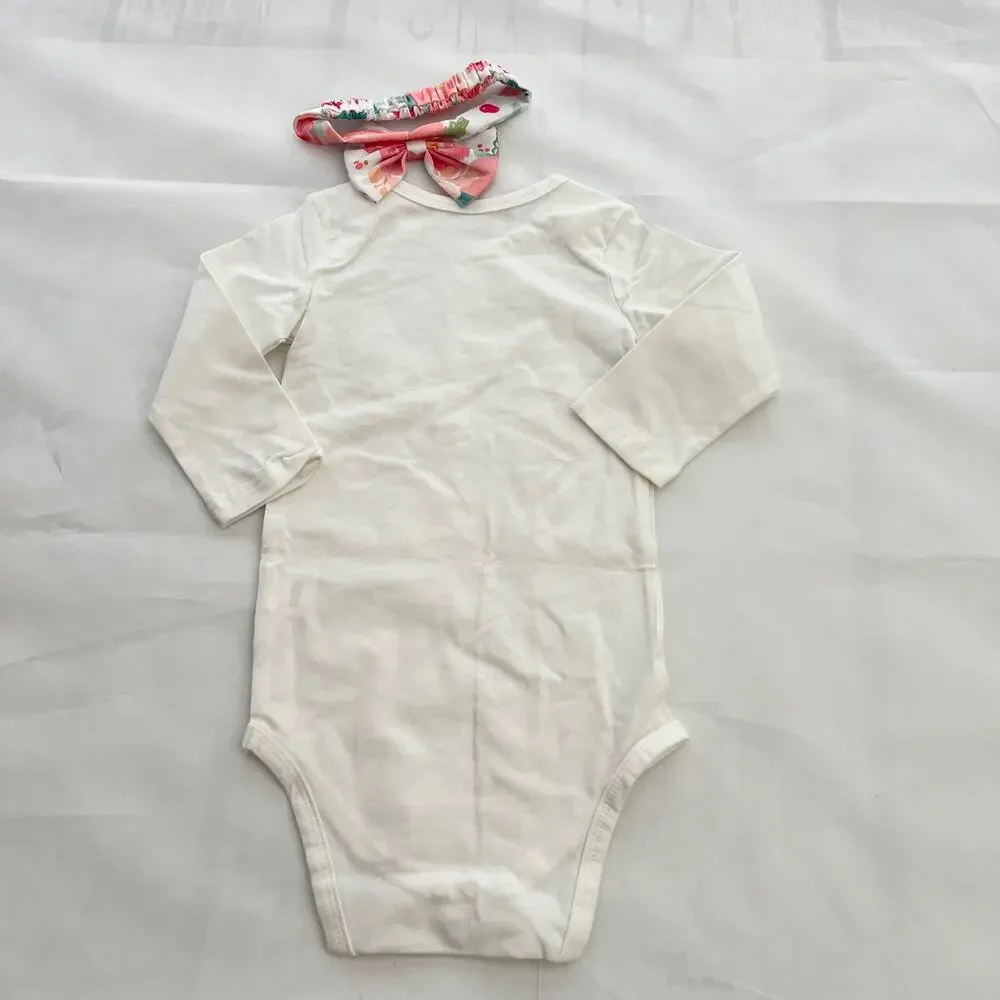 LittleSister Outfit Matching Baby Girl clothes LongSleeve Floral Pant Set 12-18M